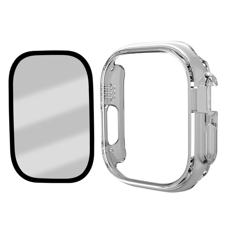Apple Watch Ultra Plastik Hülle mit Displayschutz und Gehärtetes Glas