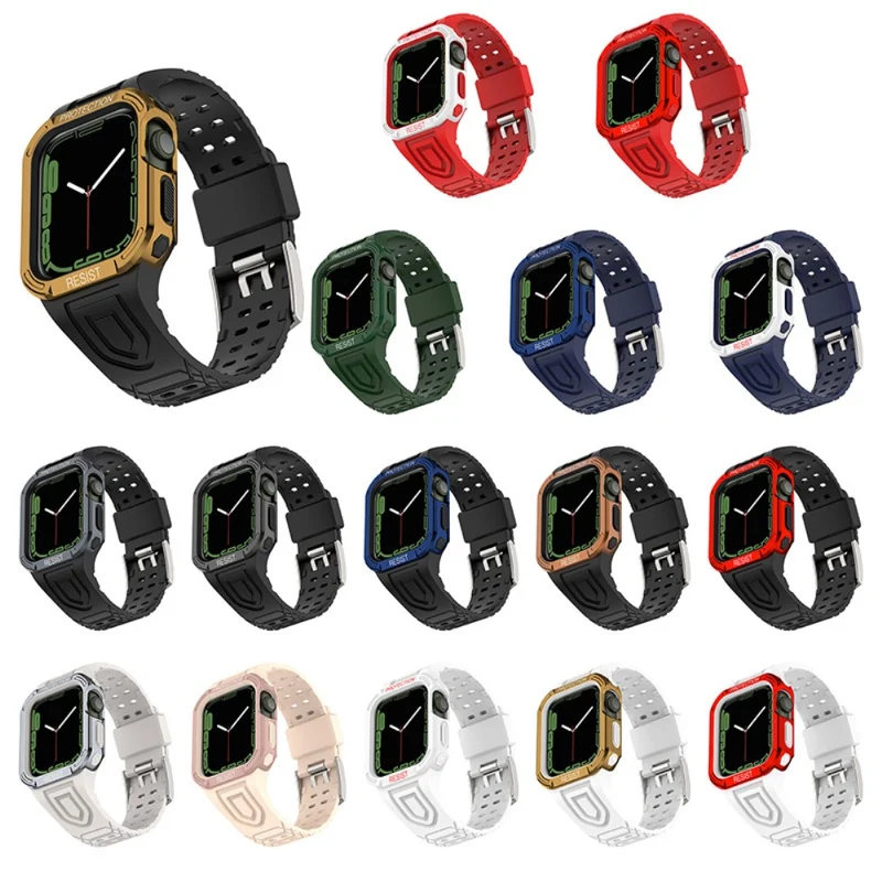 Apple Watch Series 7 41mm Silikon / TPU armband mit Hülle