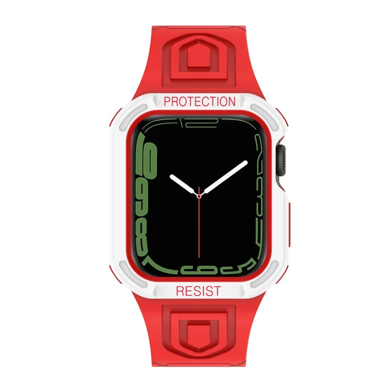 Apple Watch Series 7 41mm Plastik armband mit Lederhülle