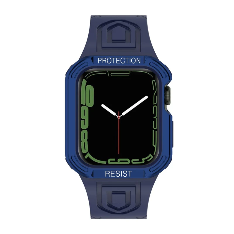 Apple Watch Series 7 41mm Plastik armband mit Lederhülle