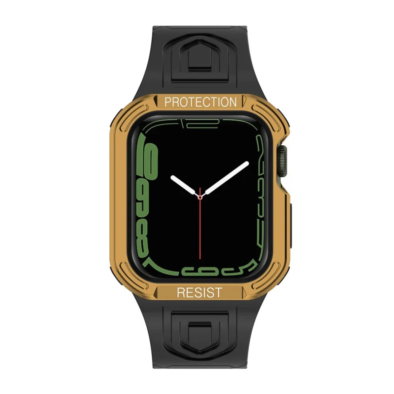 Apple Watch Series 7 41mm Plastik armband mit Lederhülle