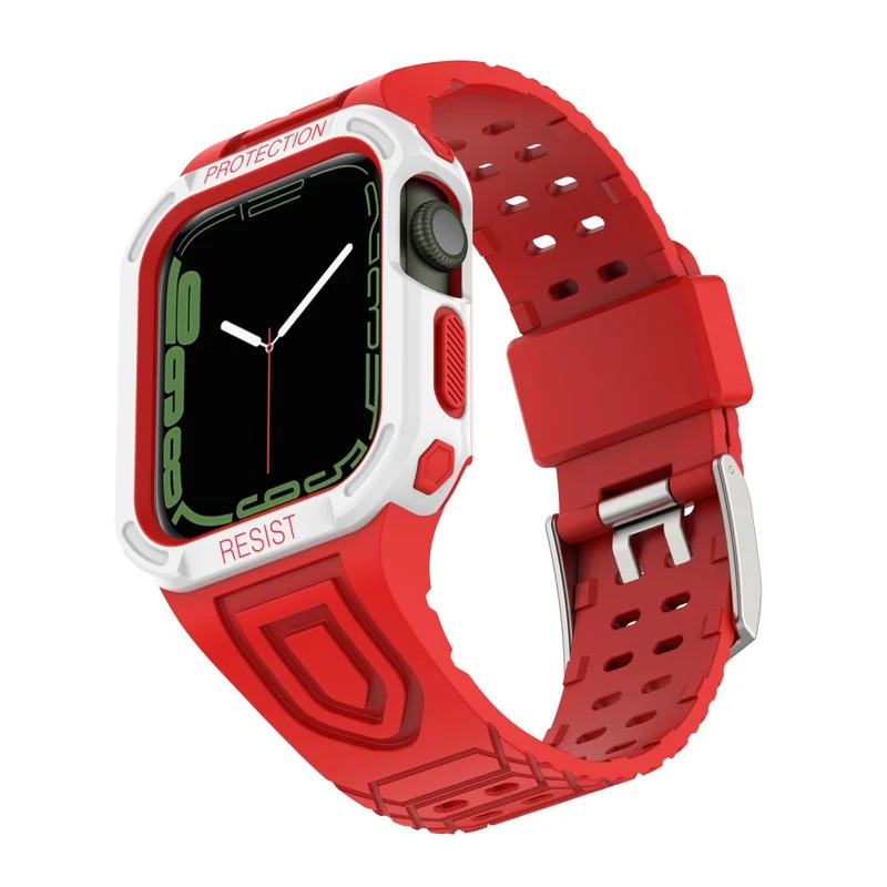 Apple Watch Series 7 41mm Plastik armband mit Lederhülle