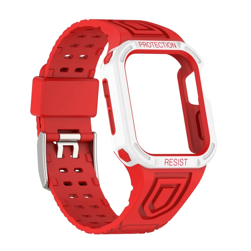 Apple Watch Series 7 41mm Plastik armband mit Lederhülle