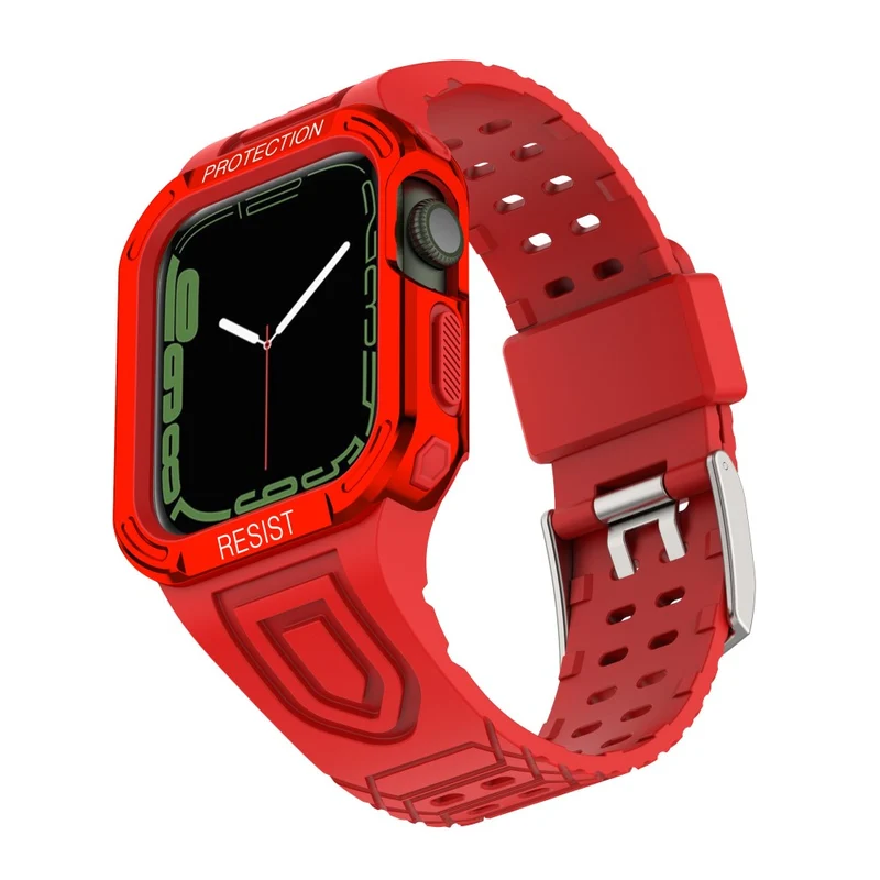 Apple Watch Series 7 41mm Plastik armband mit Lederhülle