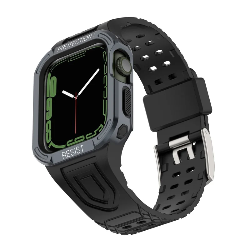 Apple Watch Series 7 41mm Plastik armband mit Lederhülle