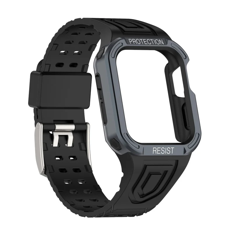 Apple Watch Series 7 41mm Plastik armband mit Lederhülle
