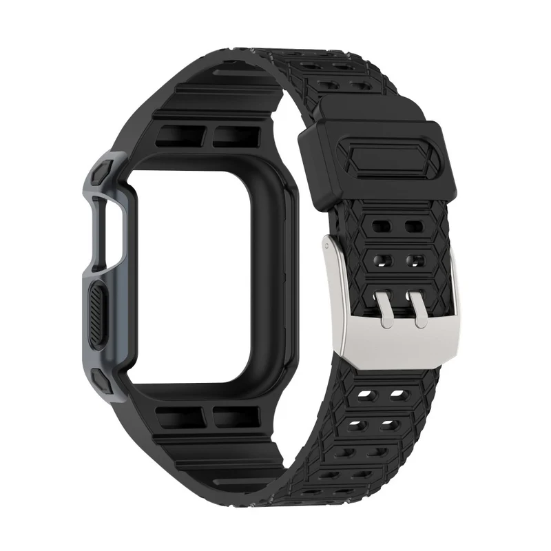 Apple Watch Series 7 41mm Plastik armband mit Lederhülle