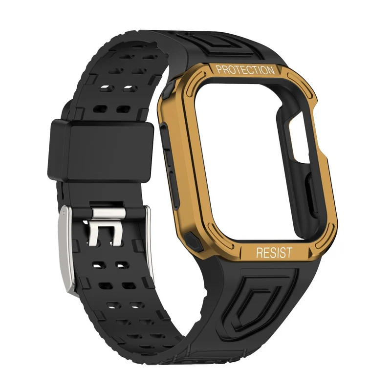 Apple Watch Series 7 41mm Plastik armband mit Lederhülle
