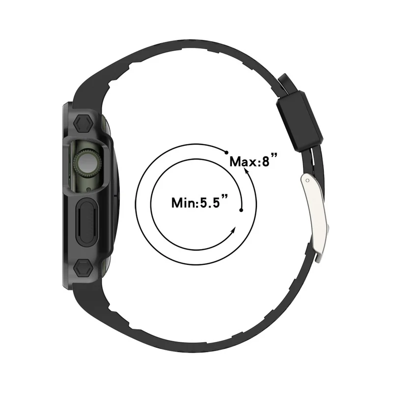 Apple Watch Series 7 41mm Plastik armband mit Lederhülle