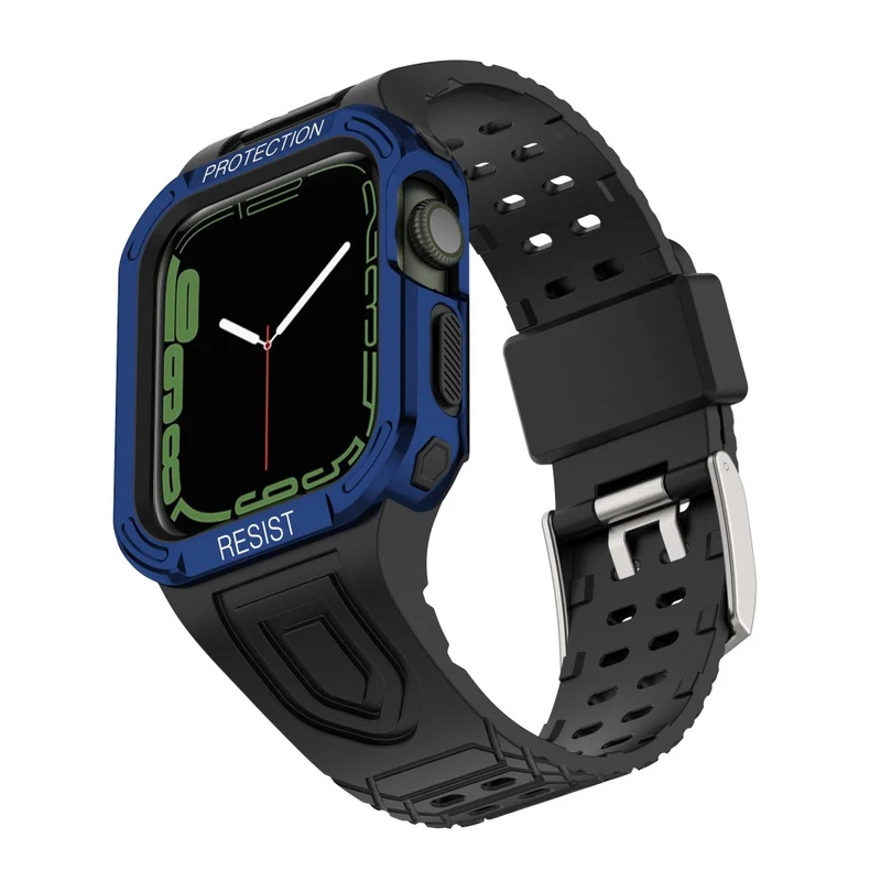 Apple Watch Series 7 41mm Plastik armband mit Lederhülle