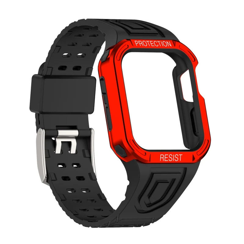Apple Watch Series 7 41mm Plastik armband mit Lederhülle
