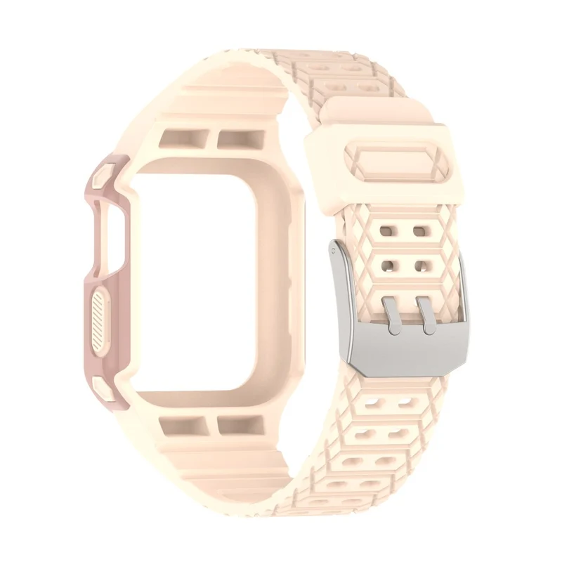 Apple Watch Series 7 41mm Plastik armband mit Lederhülle