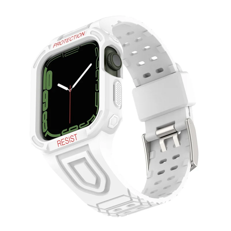 Apple Watch Series 7 41mm Plastik armband mit Lederhülle