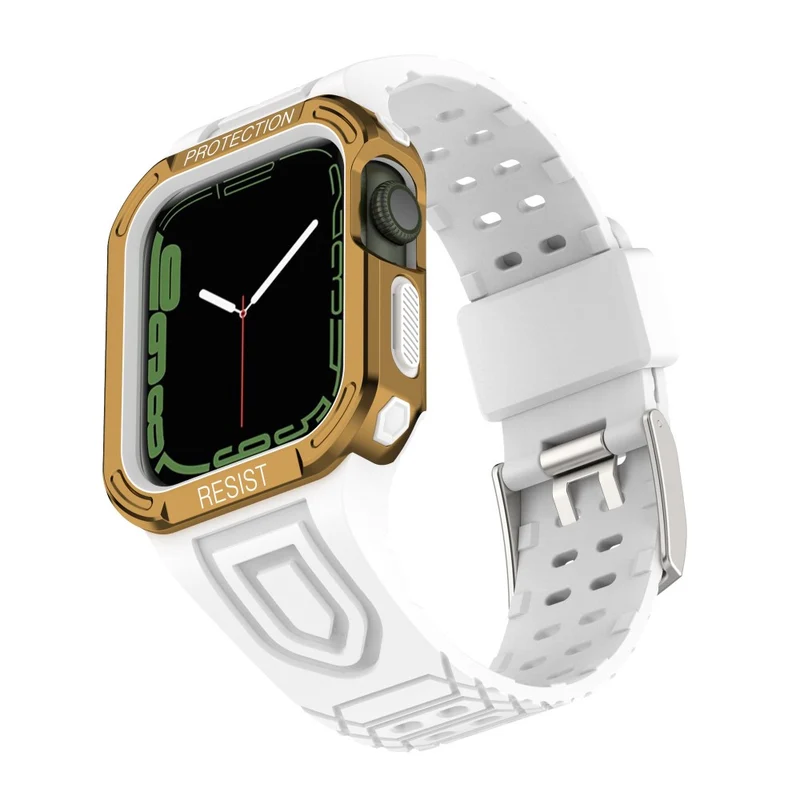 Apple Watch Series 7 41mm Plastik armband mit Lederhülle