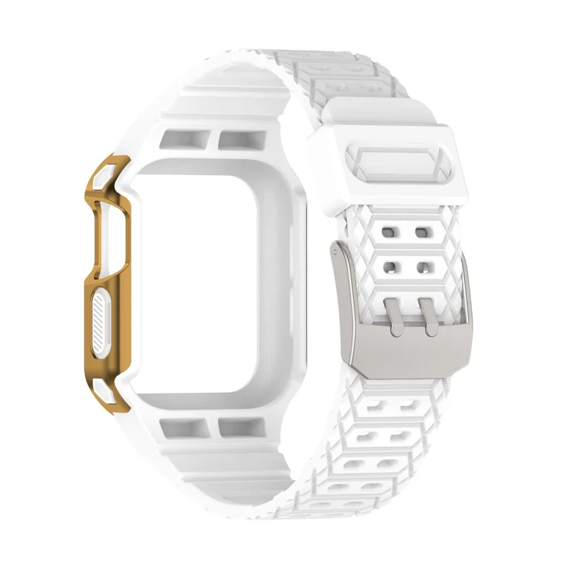 Apple Watch Series 7 41mm Plastik armband mit Lederhülle