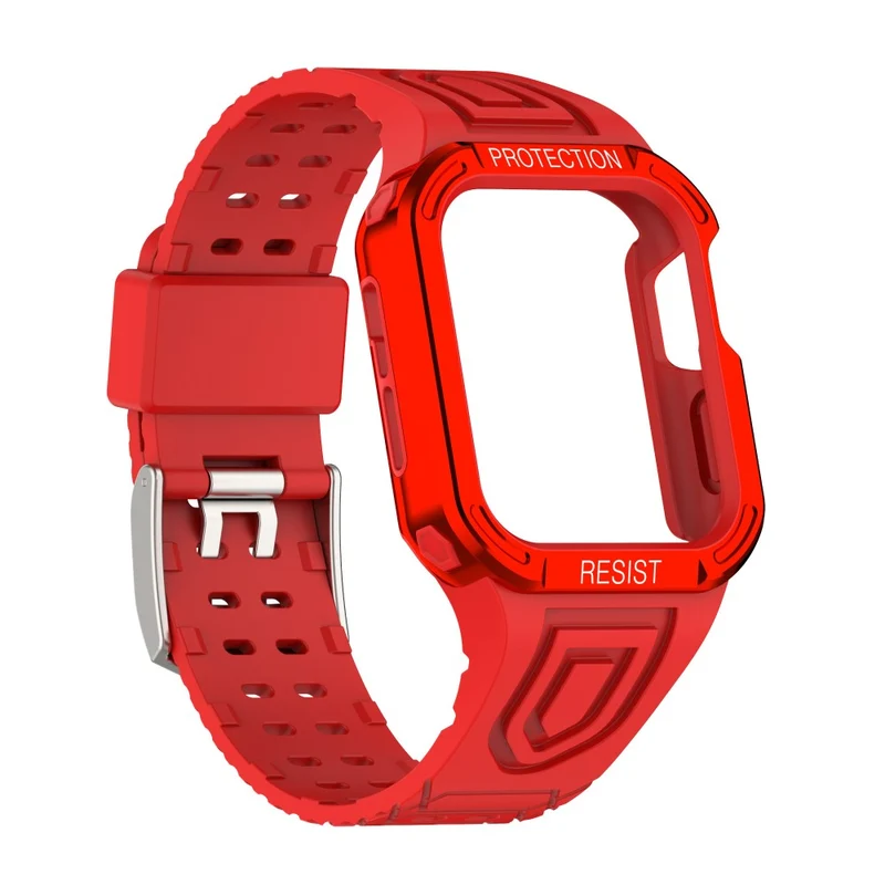 Apple Watch Series 7 45mm Plastik armband mit Lederhülle