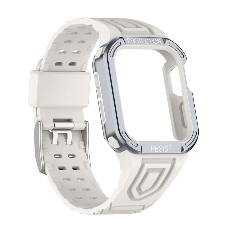 Apple Watch Series 7 45mm Plastik armband mit Lederhülle