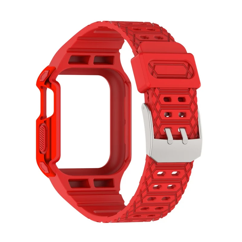 Apple Watch Series 7 45mm Plastik armband mit Lederhülle