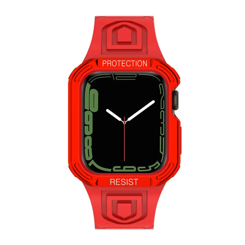 Apple Watch Series 7 45mm Plastik armband mit Lederhülle
