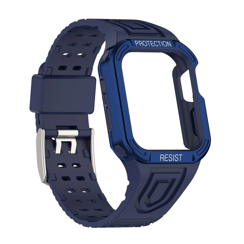 Apple Watch Series 7 45mm Plastik armband mit Lederhülle