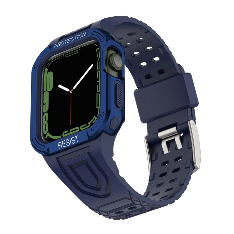 Apple Watch Series 7 45mm Plastik armband mit Lederhülle