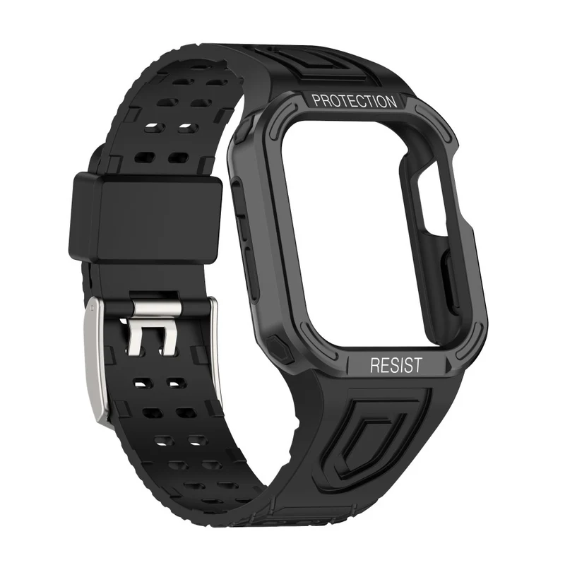 Apple Watch Series 7 45mm Plastik armband mit Lederhülle