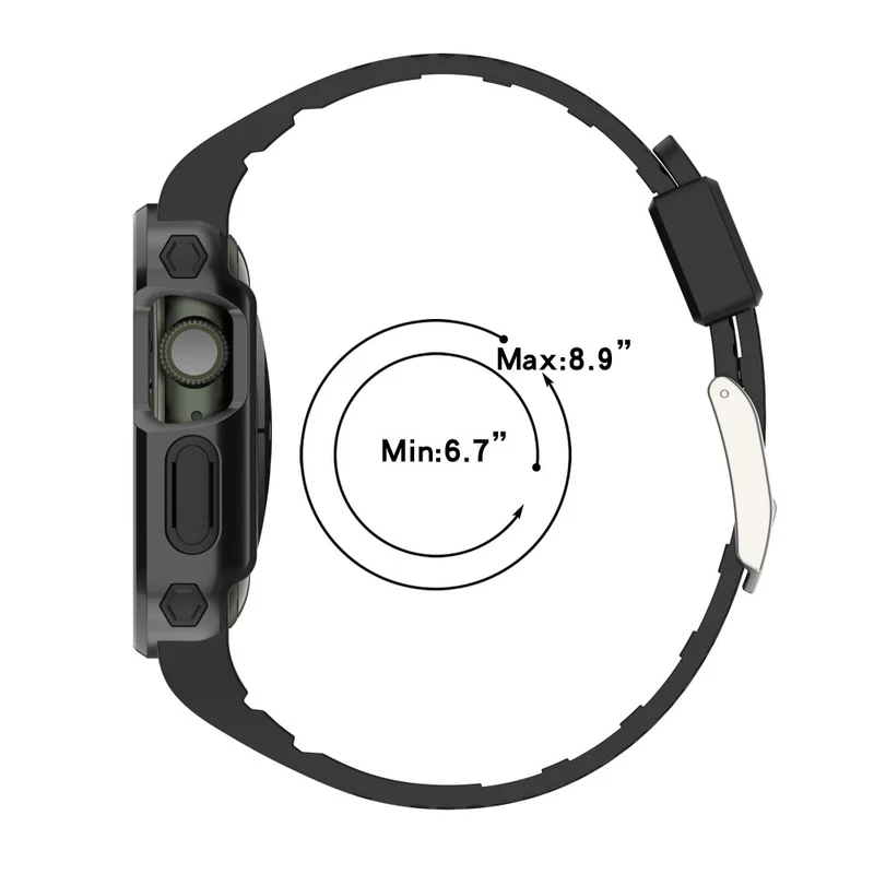 Apple Watch Series 7 45mm Plastik armband mit Lederhülle