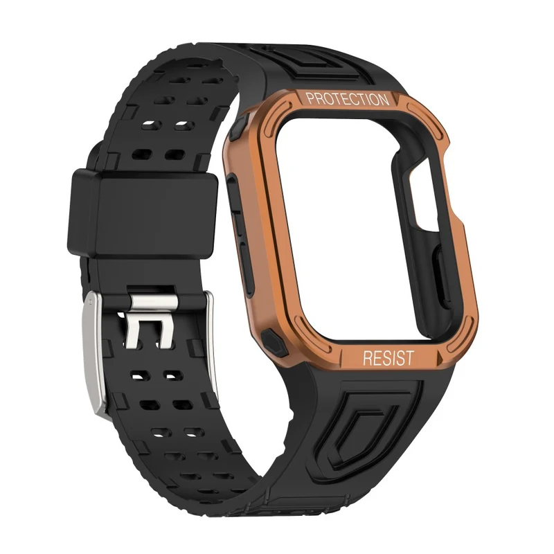 Apple Watch Series 7 45mm Plastik armband mit Lederhülle