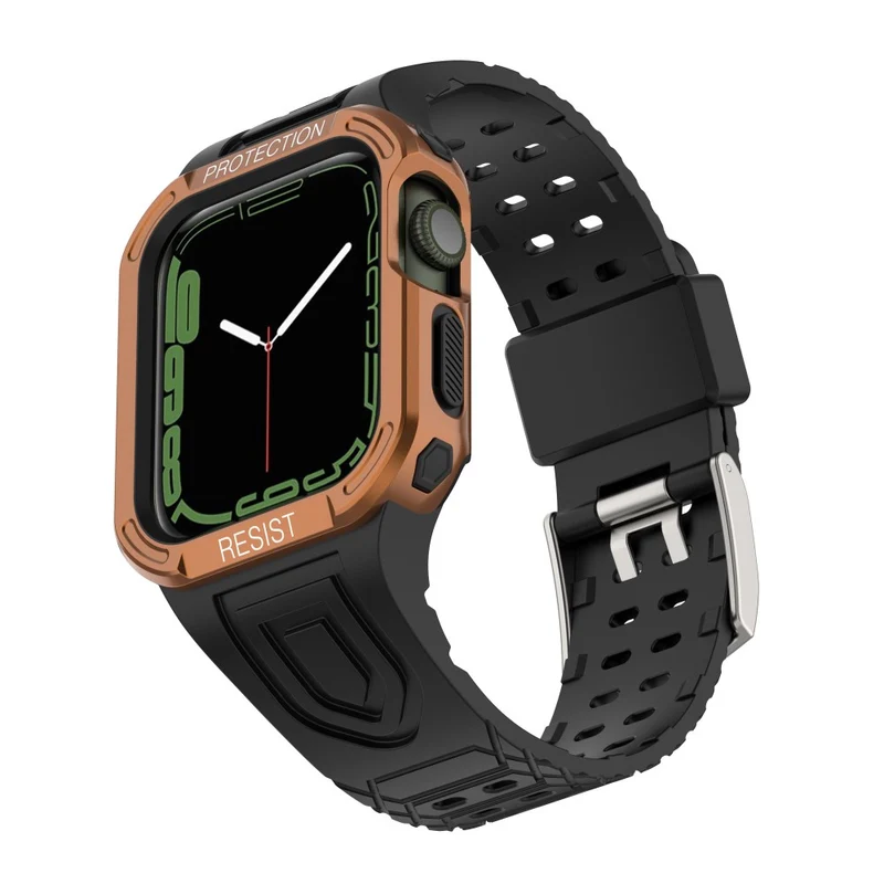 Apple Watch Series 7 45mm Plastik armband mit Lederhülle