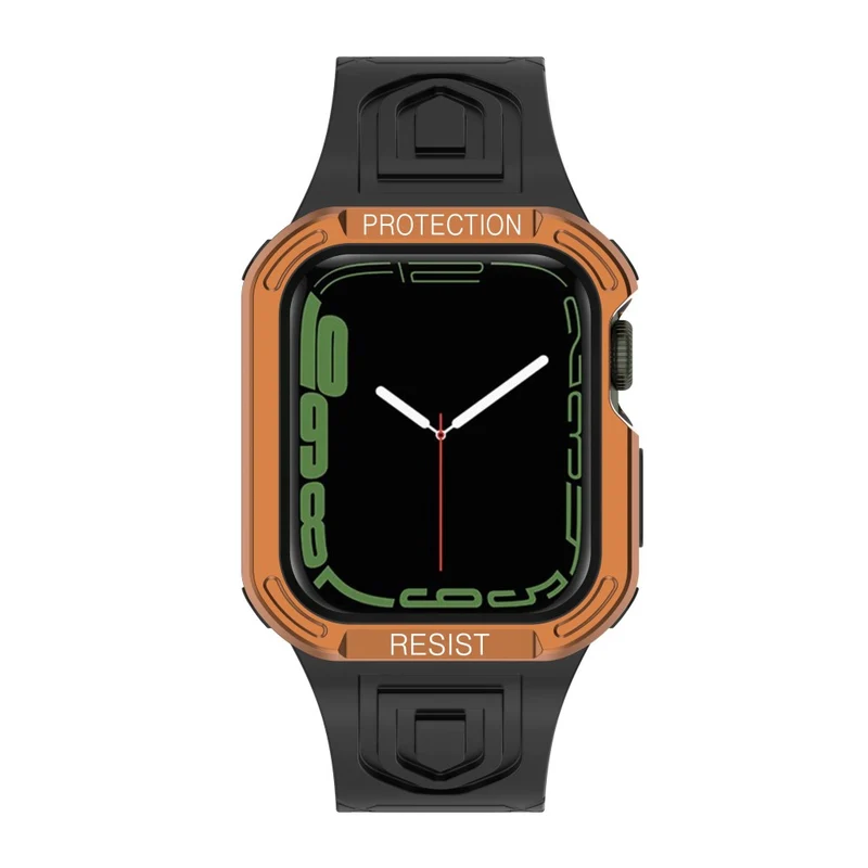 Apple Watch Series 7 45mm Plastik armband mit Lederhülle