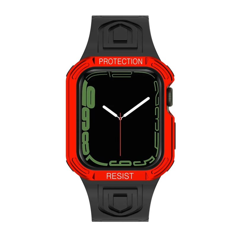 Apple Watch Series 7 45mm Plastik armband mit Lederhülle