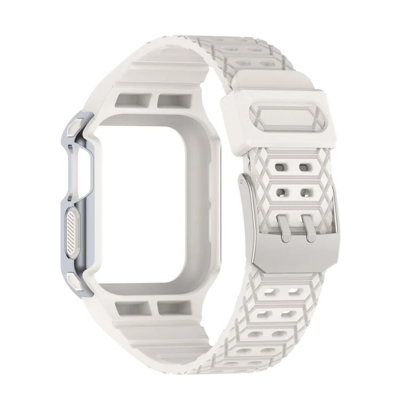 Apple Watch Series 7 45mm Plastik armband mit Lederhülle