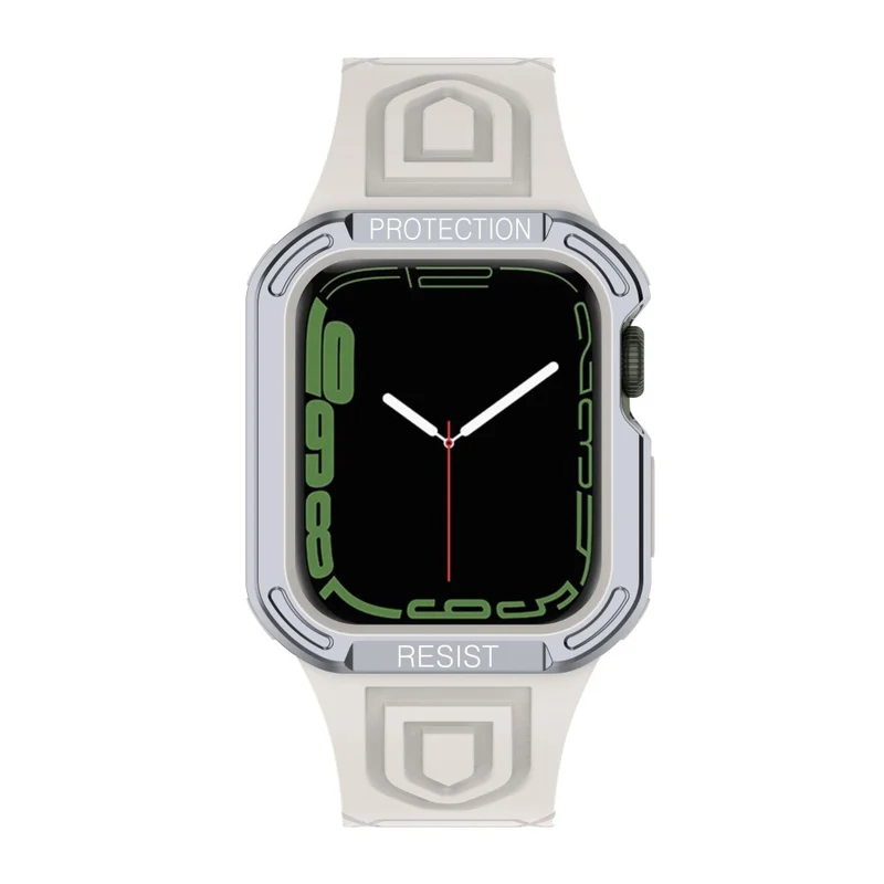 Apple Watch Series 7 45mm Plastik armband mit Lederhülle