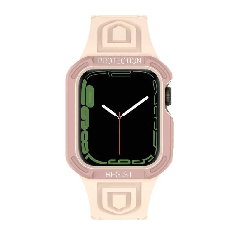 Apple Watch Series 7 45mm Plastik armband mit Lederhülle