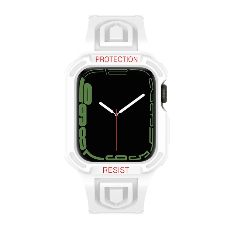 Apple Watch Series 7 45mm Plastik armband mit Lederhülle