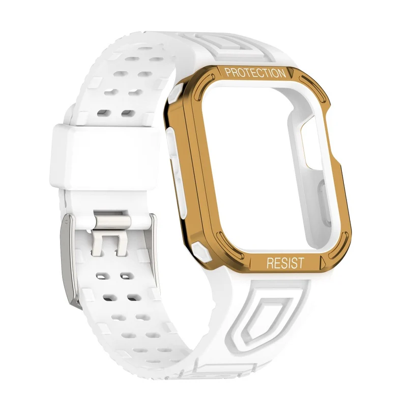 Apple Watch Series 7 45mm Plastik armband mit Lederhülle