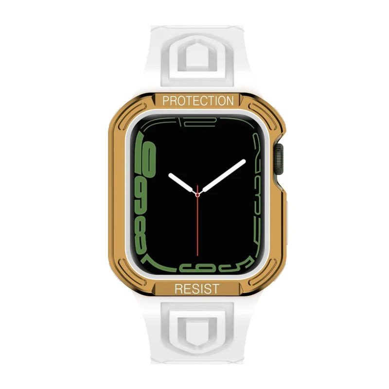 Apple Watch Series 7 45mm Plastik armband mit Lederhülle