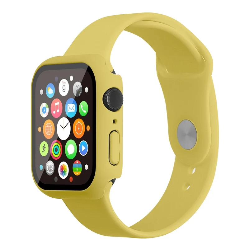 Apple Watch Series 7 45mm Silikon / TPU armband mit Hülle und Gehärtetes Glas