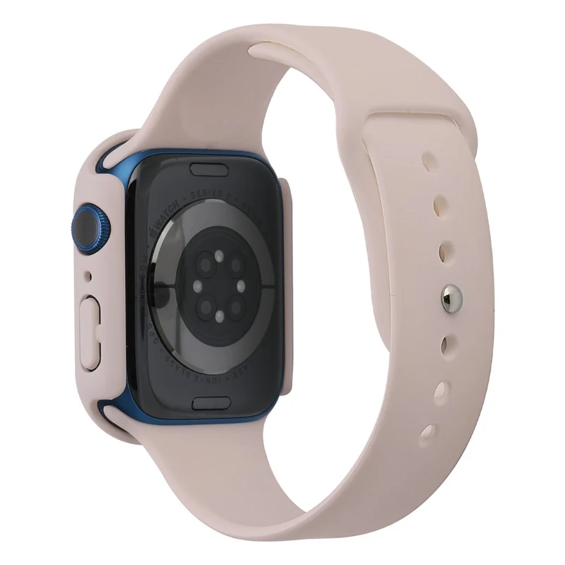 Apple Watch Series 7 45mm Silikon / TPU armband mit Hülle und Gehärtetes Glas