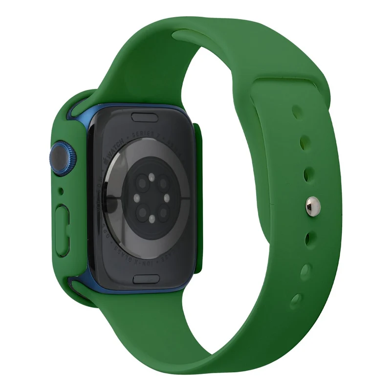 Apple Watch Series 7 45mm Silikon / TPU armband mit Hülle und Gehärtetes Glas
