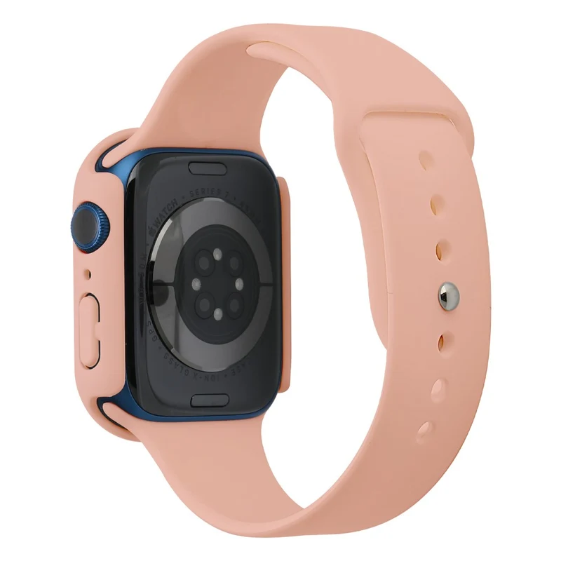 Apple Watch Series 7 45mm Silikon / TPU armband mit Hülle und Gehärtetes Glas