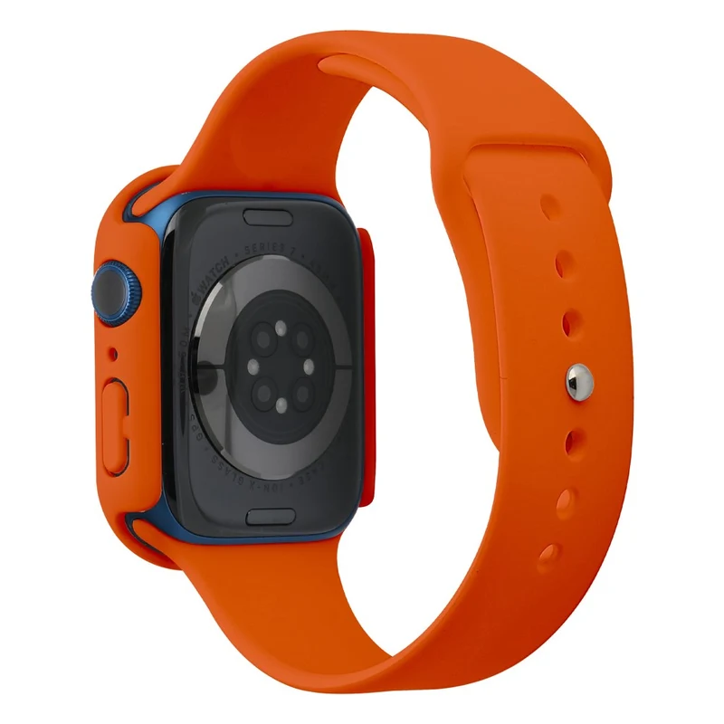 Apple Watch Series 7 45mm Silikon / TPU armband mit Hülle und Gehärtetes Glas