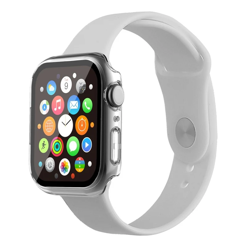 Apple Watch Series 7 45mm Silikon / TPU armband mit Hülle und Gehärtetes Glas