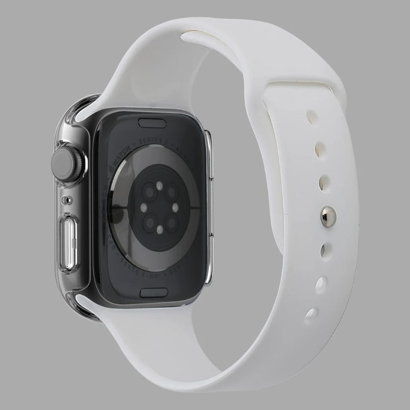Apple Watch Series 7 45mm Silikon / TPU armband mit Hülle und Gehärtetes Glas