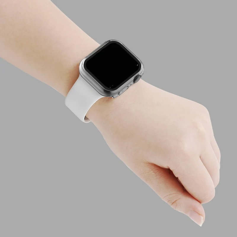 Apple Watch Series 7 45mm Silikon / TPU armband mit Hülle und Gehärtetes Glas