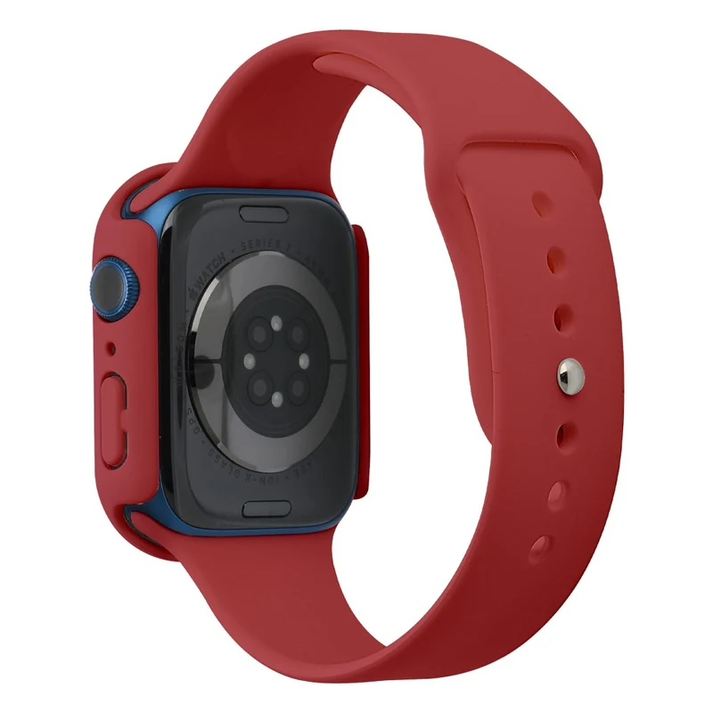 Apple Watch Series 7 45mm Silikon / TPU armband mit Hülle und Gehärtetes Glas