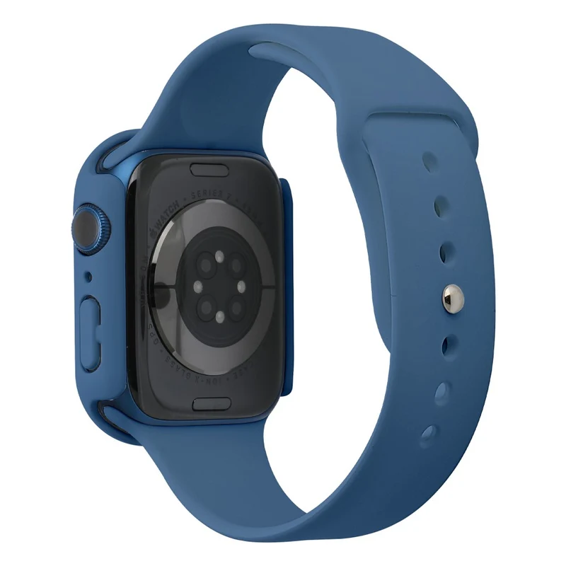 Apple Watch Series 7 45mm Silikon / TPU armband mit Hülle und Gehärtetes Glas