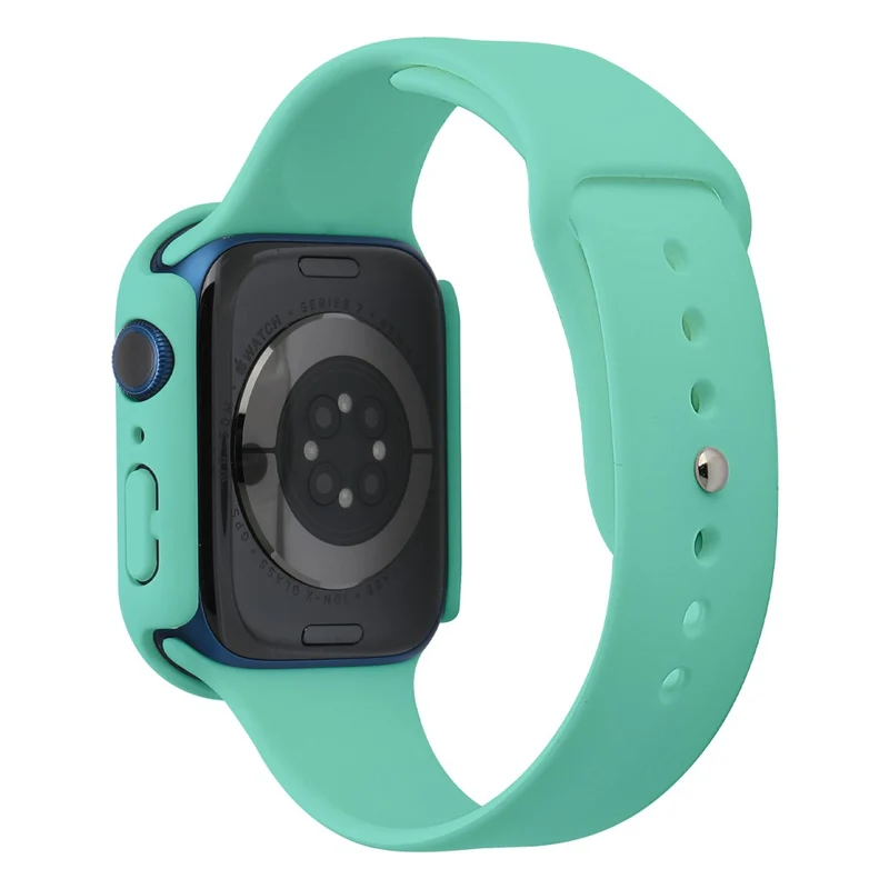Apple Watch Series 7 45mm Silikon / TPU armband mit Hülle und Gehärtetes Glas