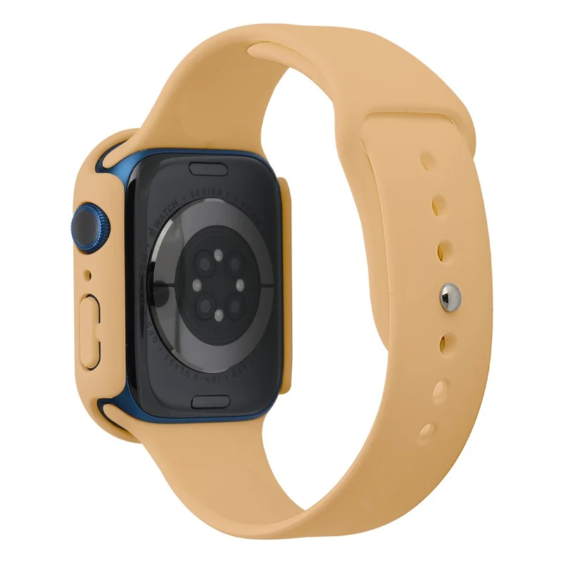 Apple Watch Series 7 45mm Silikon / TPU armband mit Hülle und Gehärtetes Glas