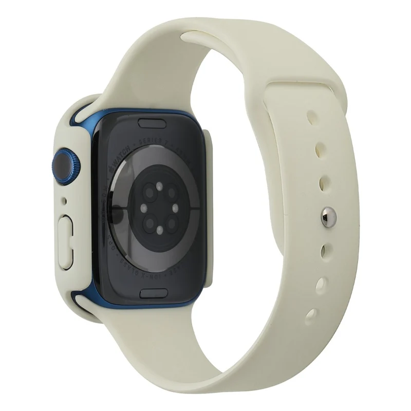 Apple Watch Series 7 45mm Silikon / TPU armband mit Hülle und Gehärtetes Glas